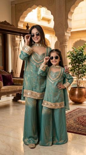 Kids Ethnic Wear Fendy Silk Blue Kids fashion wholesale market